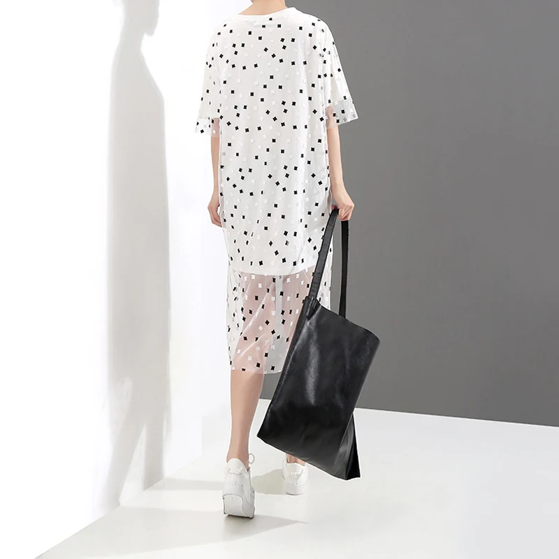 Hongsonghan Женская vestidos платье с volie украшения и dot Pattern Свободные Природные Талия