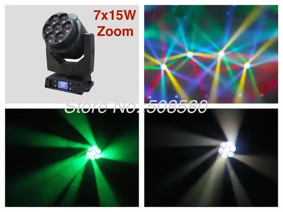 4 шт./лот светодиодный прожектор с движущейся головкой 7x15 Вт RGBW в 1|rgbw 4in1|stage wash