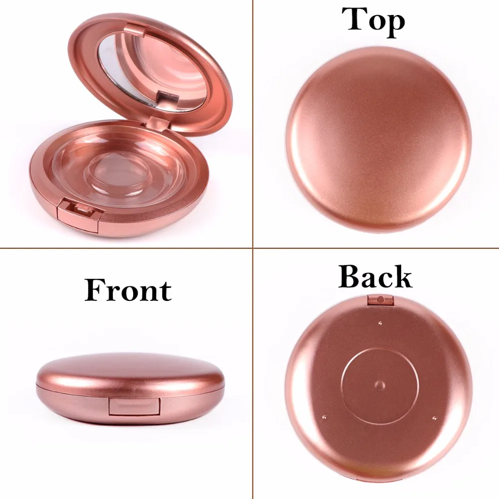 10 шт. роскошный круглый чехол s для накладных ресниц Rosegold с зеркальным пурпурным