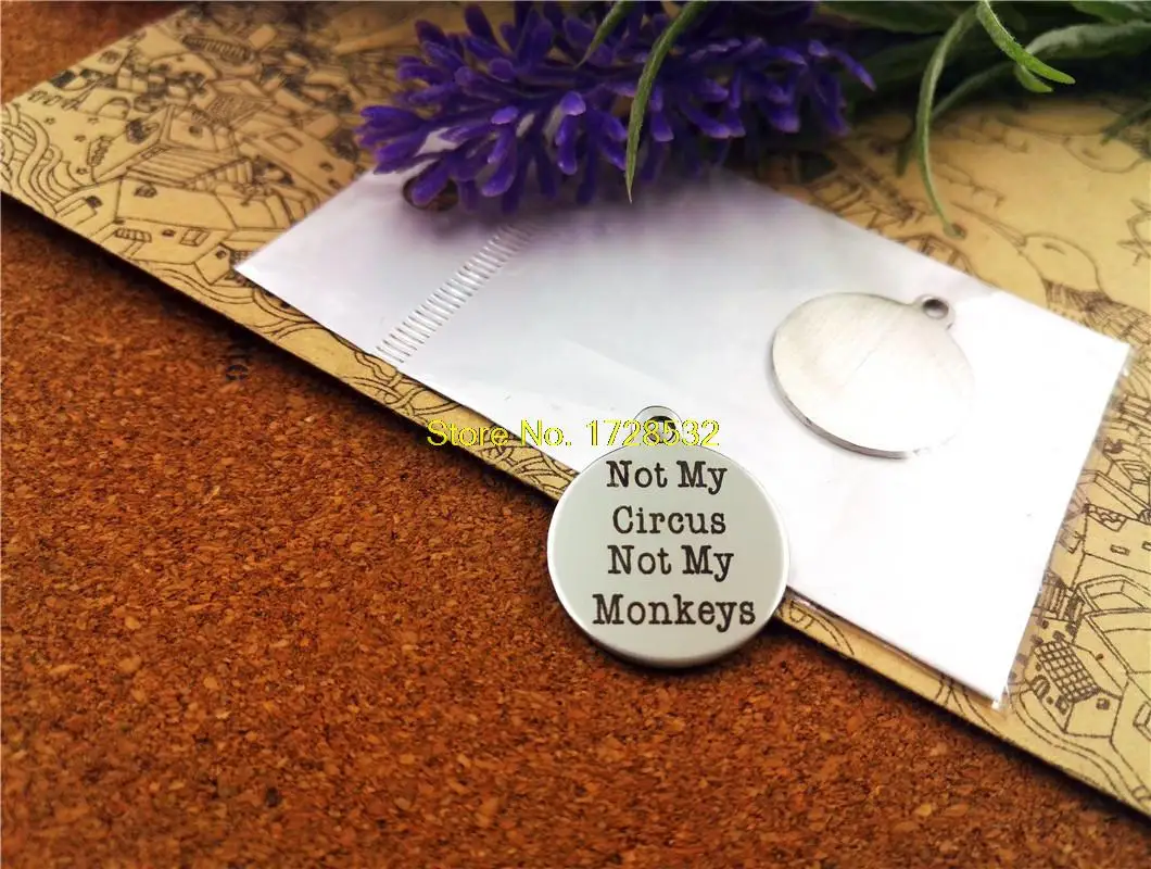 Круглые Подвески из нержавеющей стали 20 шт. не мои круглые обезьянки с одной