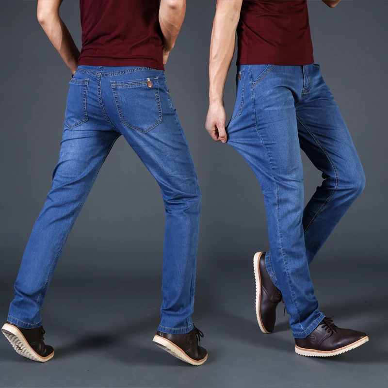Vomint новинка мужские джинсы джинсовые штаны летние тонкие прямые стрейчевые