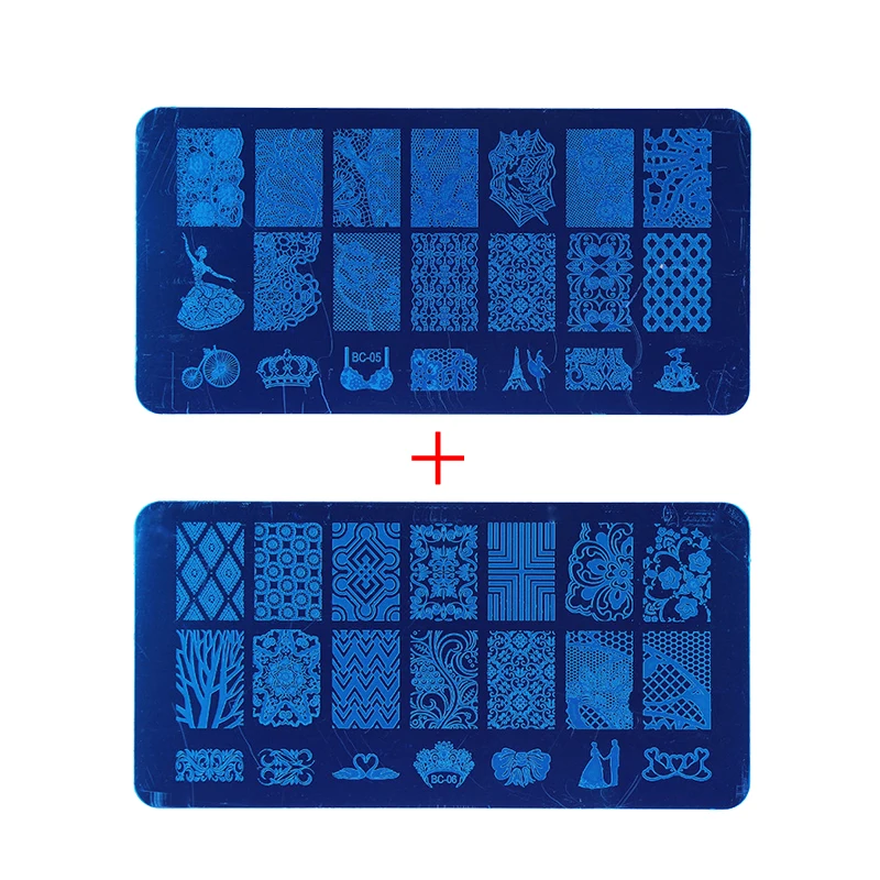 Шаблоны для дизайна ногтей Addfavor цветочное животное кружево стемпинга пластина