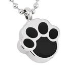 DJX8155 Pet Paw печать пепла Keepsake ожерелье для кремации ожерелье 316L из нержавеющий стали памятный урн шкатулка ювелирные изделия