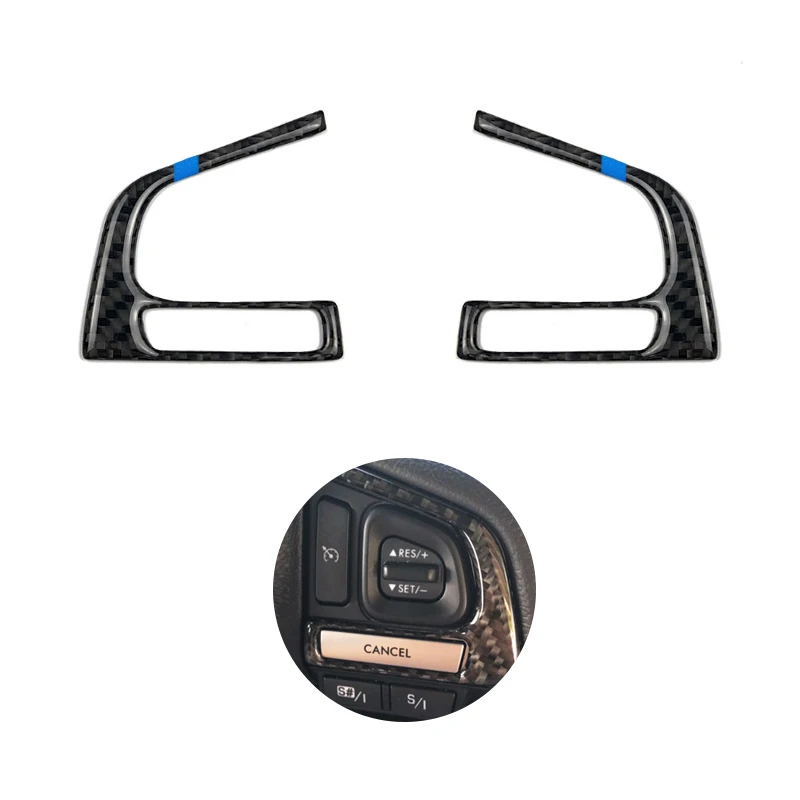 Part A with color Для Subaru Forester углеродное волокно кнопки рулевого колеса молдинги крышка отделка - Название цвета: Part A with color