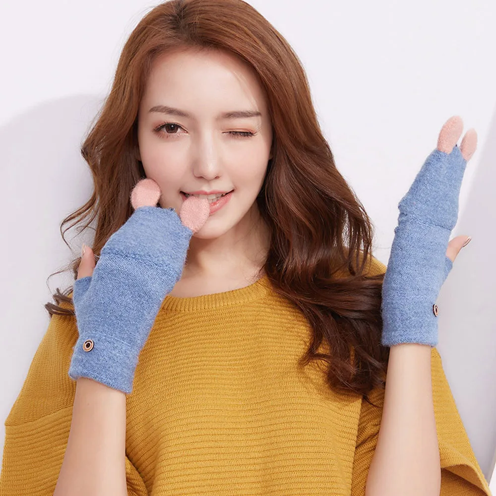 Подходит для женщин девушек и девочек. Теплые рук наручные Теплее Зима пальцев