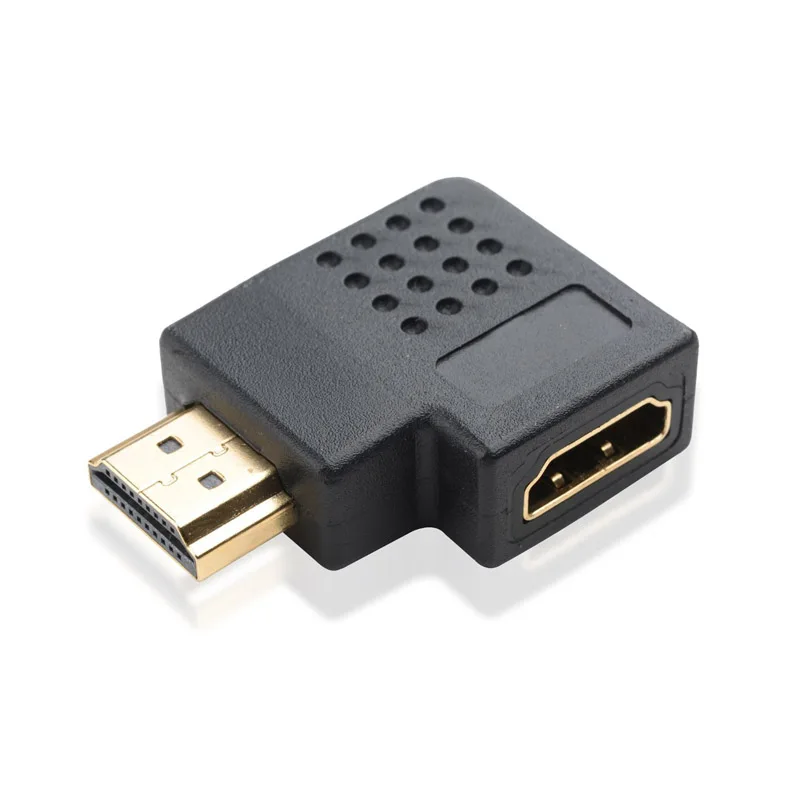 90 градусов левый Угловой Соединитель конвертер адаптер для HDTV Новый HDMI штекер на