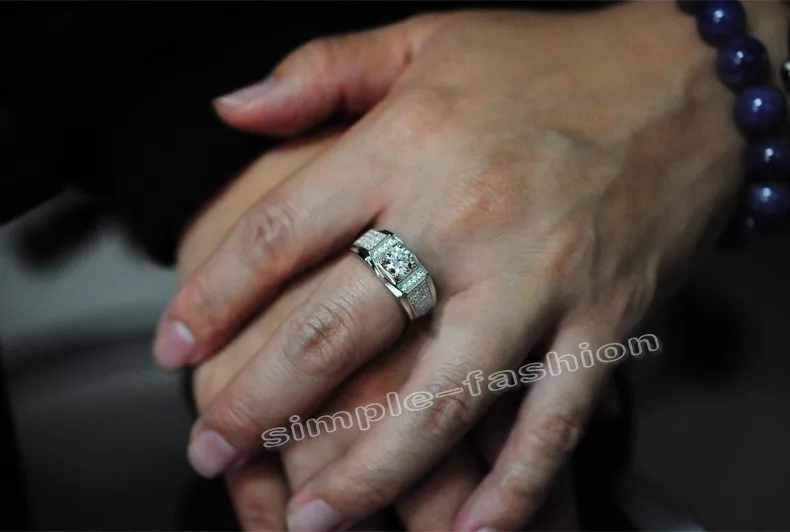 Модные ювелирные изделия новый дизайн мужское кольцо AAAAA с фианитом 5A камень 10KT