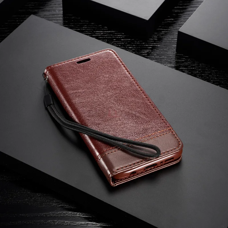 Роскошный Магнитный чехол книжка из искусственной кожи для Galaxy S10 Lite S9 S8 Plus с