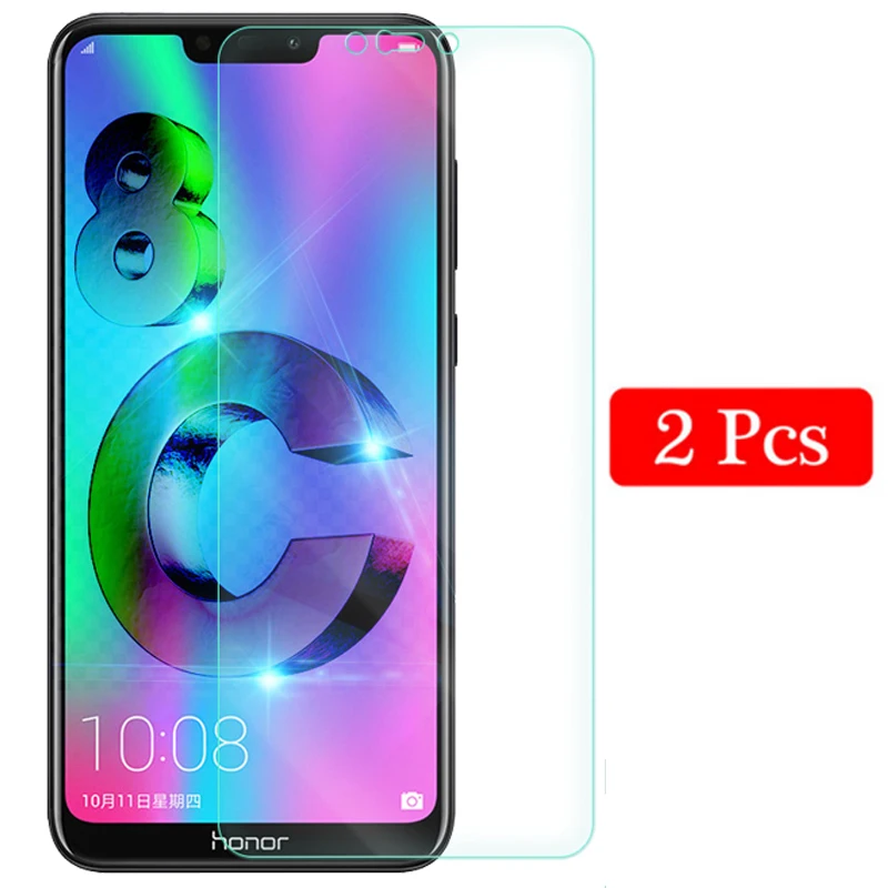 Закаленное стекло для Honor 8c 2 шт. защитная пленка экрана Tremp On Huawei Honer honr Honor8c 8 C