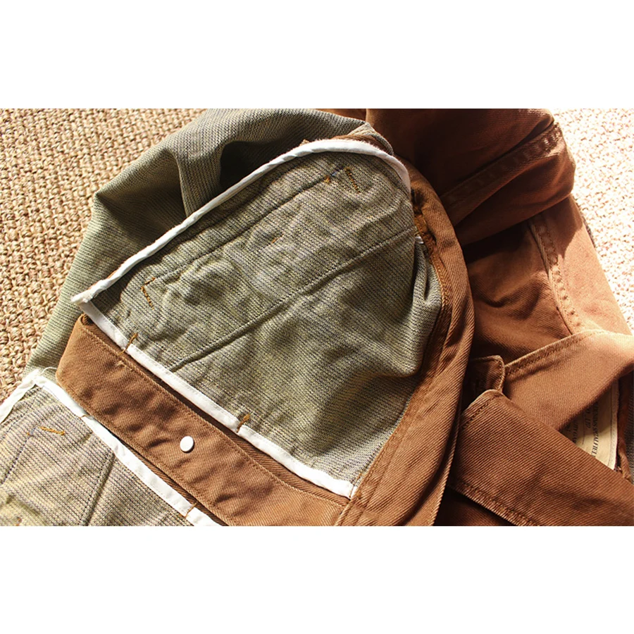 2018 Весенняя уличная одежда Ретро стиль Карго джинсовые куртки для мужчин Chaquetas