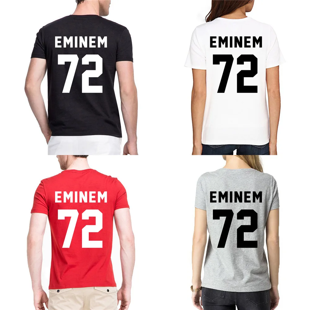 

EMINEM 72 Print on Back Side T Shirt Women Men Unisex T Shirt Casual Cotton Funny Shirt Couple shirt Tops