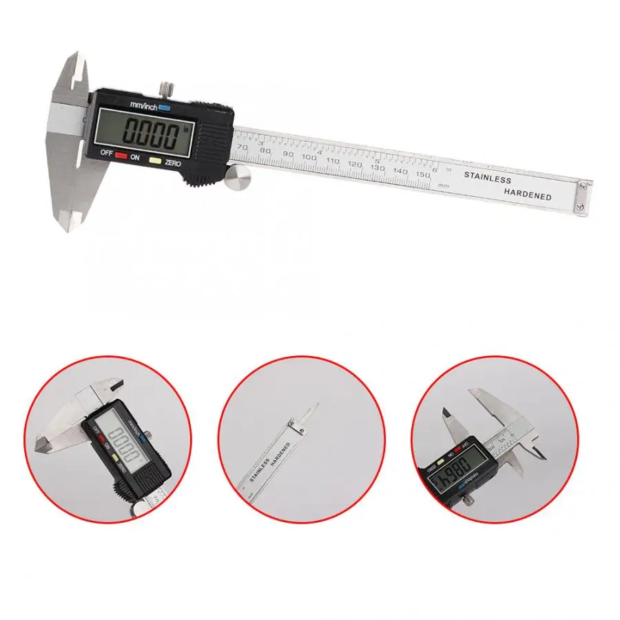 Профессиональный цифровой штангенциркуль 150 мм измерительный инструмент
