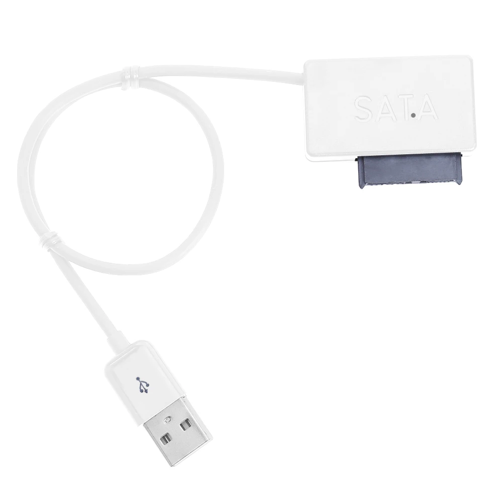 Ноутбук CD ROM диск SATA к USB кабель 6P + 7P 2 0 Легкий привод линии ноутбука внешний