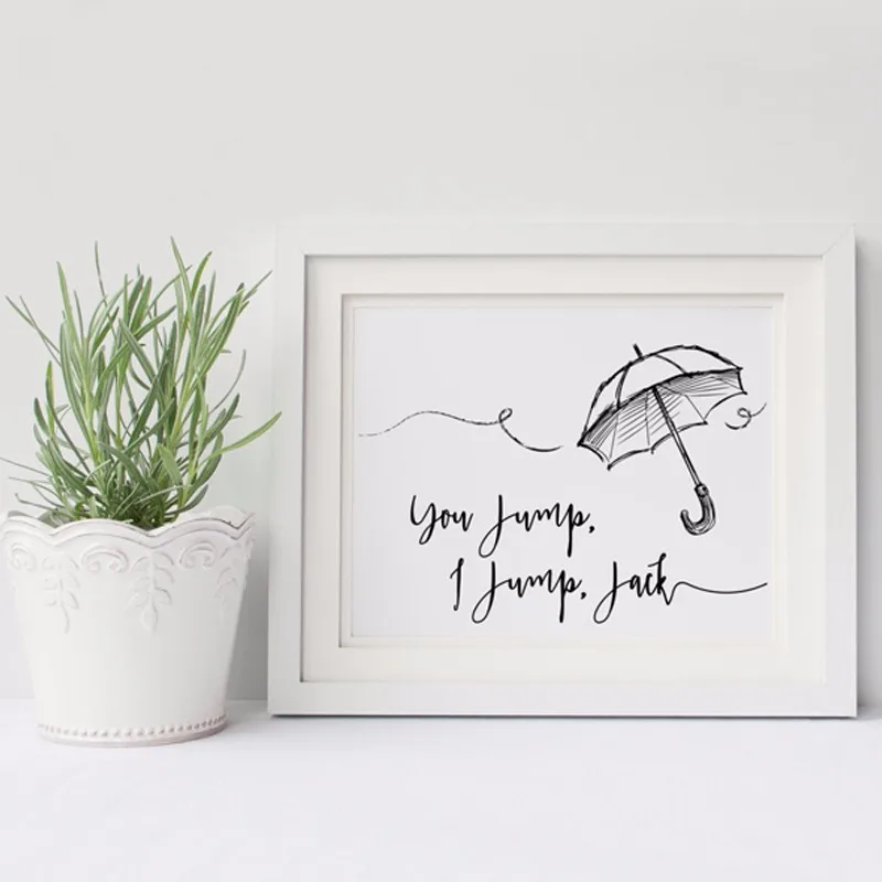 Постер на холсте You Jump I цитата Jack скачок веры Титаник украшение для спальни рамка