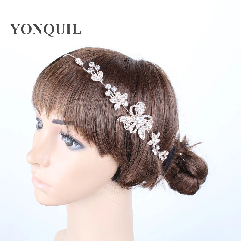 

Elegant Tiara Hairwear Headband Crystal Flower Hair Jewelry Wedding Hair Accessories Romantic Bridal Head Headdress SYBC30