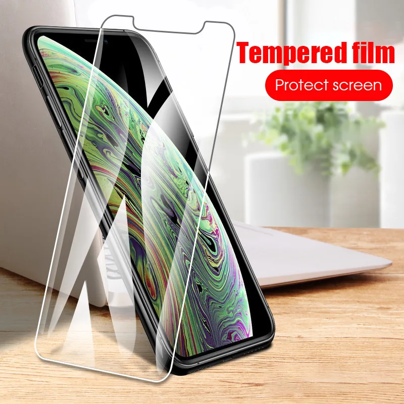 9H прозрачное закаленное стекло для iPhone X XR XS MAX 7 8 4 6 S Plus 11 Pro Max ультратонкое
