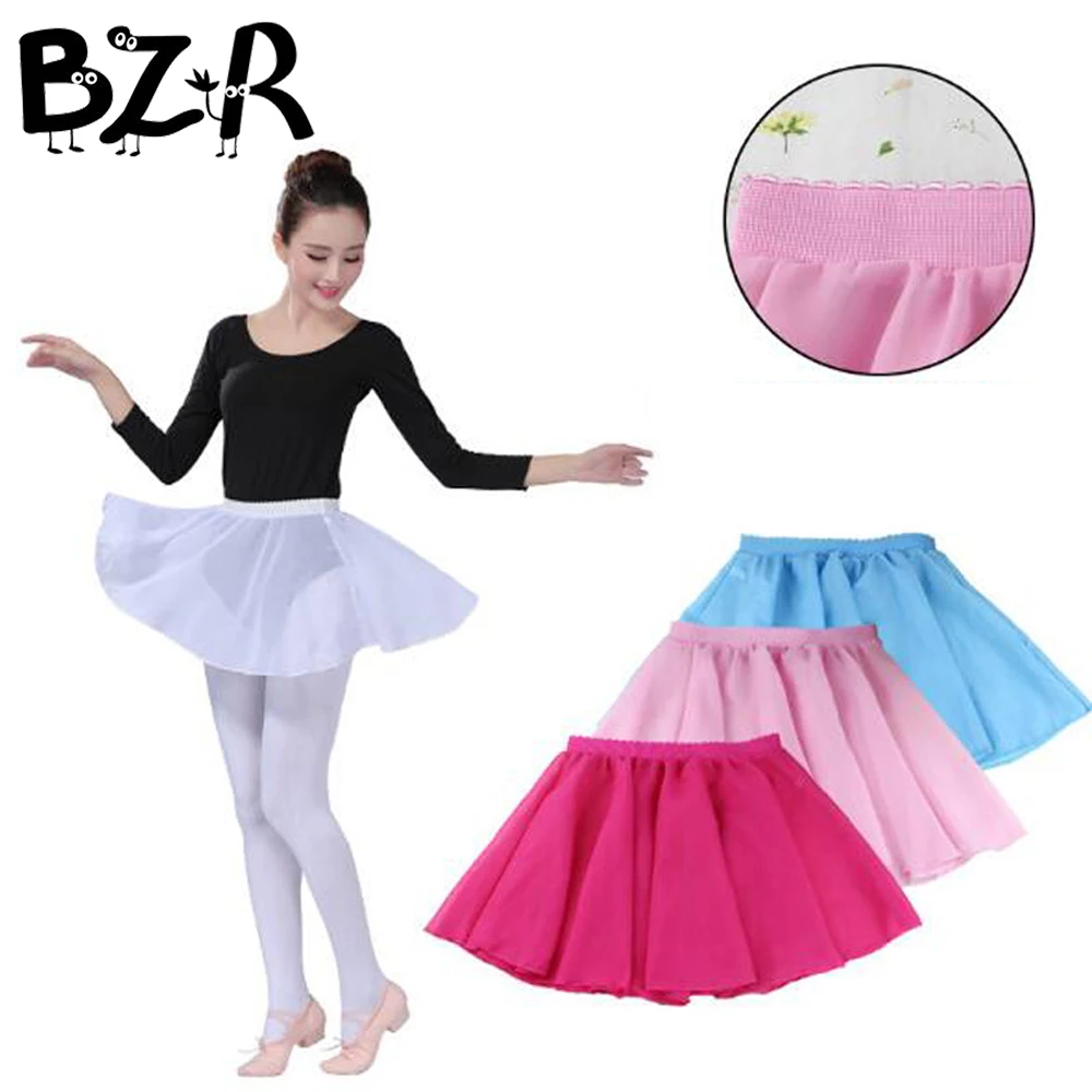 Балетная юбка пачка 90 150 см цветная Летняя короткая шифоновая юбки для маленьких