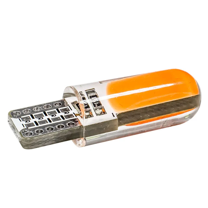 100 шт. T10 W5W силиконовый чехол 12 чипов COB LED автомобильная парковочная лампа