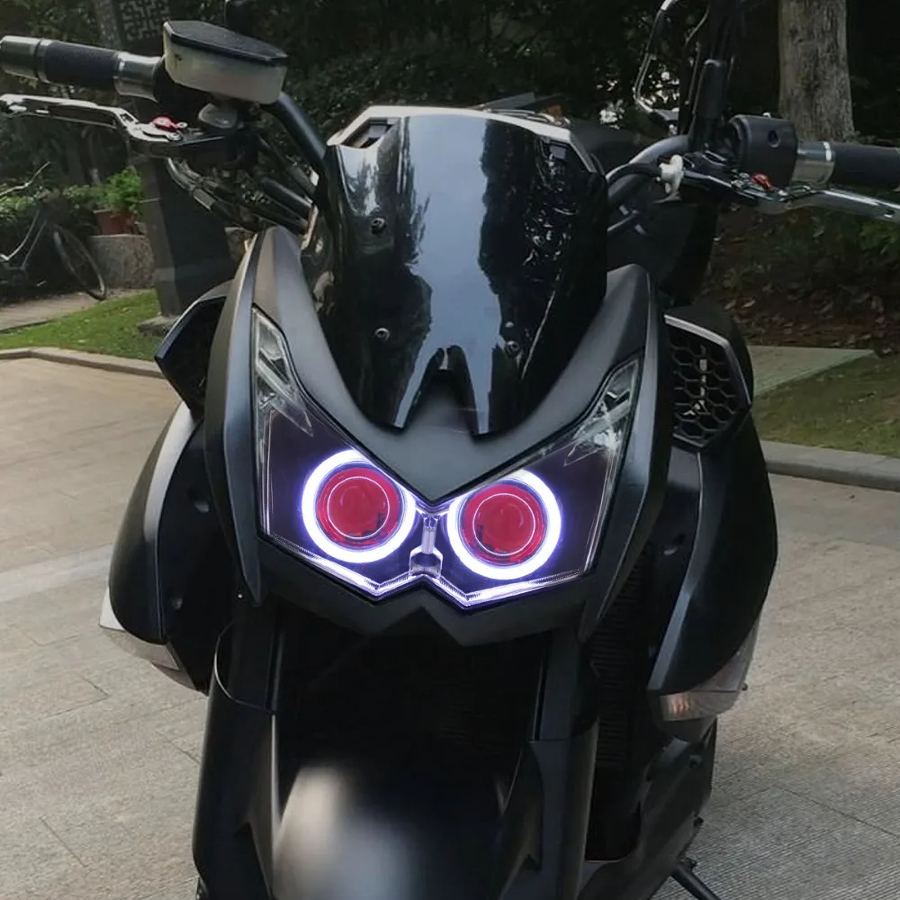 Тыс. тонн для Kawasaki ниндзя-z1000 2010- 2013 мотоциклов Frontlamp лампы HID комплект 2011 2012 ангел ореолы глаза проектор зеленый Зеленый