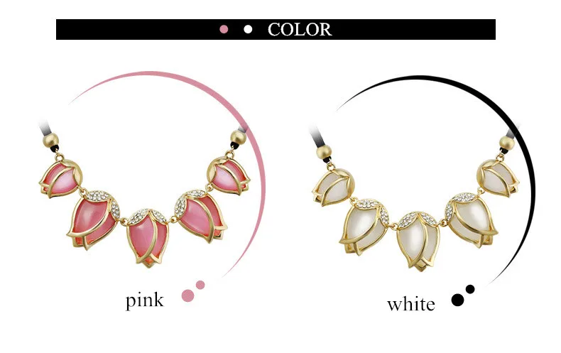 Новое ожерелье с опалом розовое белое бежевое искусственное Стразы опалы