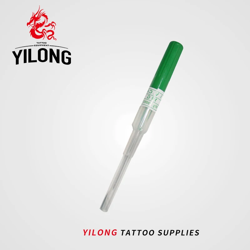 YILONG 50 шт./лот стерилизованная игла для пирсинга 18 г Калибр татуировки иглы для тела поставки