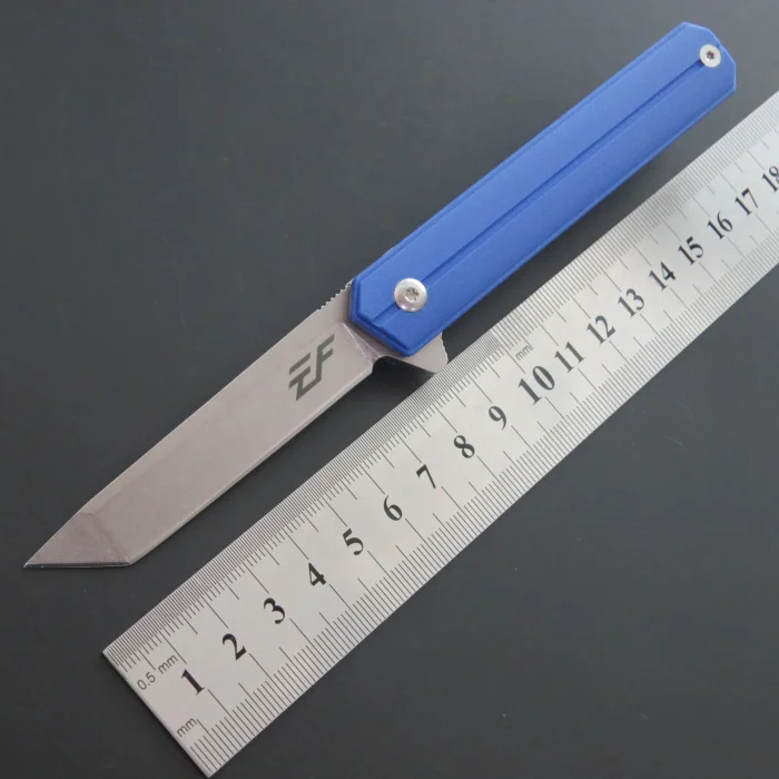 EF65-blue-A8 Высокое качество EF65 нож D2 стальное лезвие G10 Ручка шарикоподшипник складной нож открытый охотничий Походный нож Нож EDC инструмент - Цвет: EF65-blue-A8