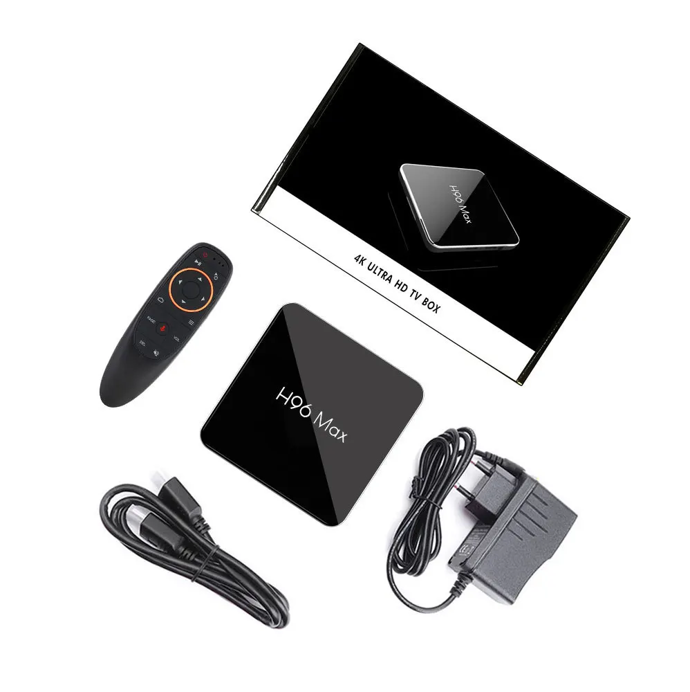 H96 Max x2 Голосовая смарт ТВ приставка Android 9 0 Amlogic S905X2 LPDDR4 Четырехъядерный 4 ГБ 32 64 Гб 2