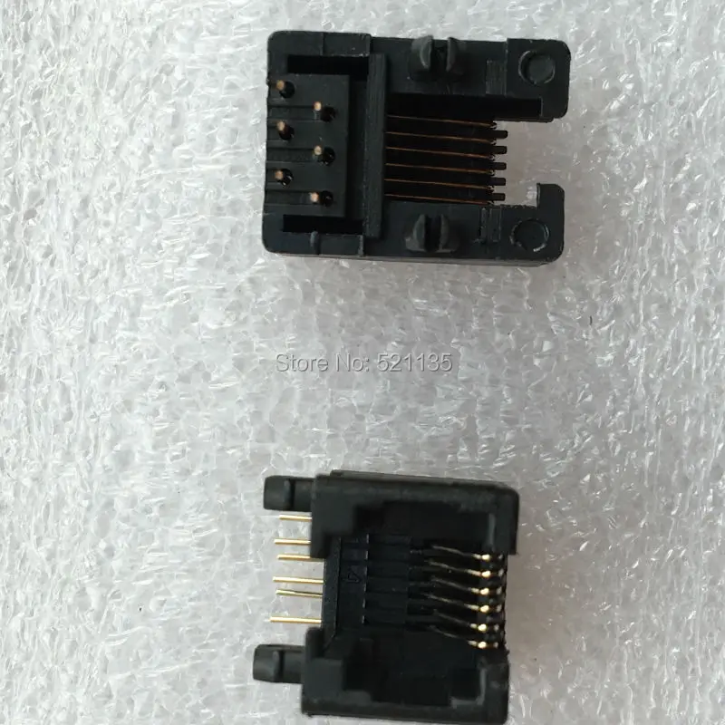 Бесплатная доставка 100 шт Пластиковый RJ11 6 Pin 95001-6P6C прямоугольный разъем PCB |