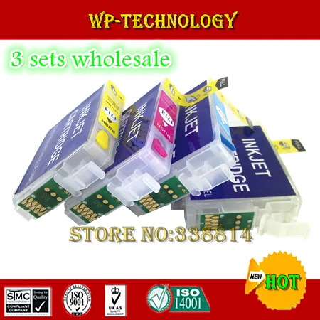 3 комплекта пустых картриджей для фотографий подходит Epson T1711 T1714/33/203/207/303/306/403/406 с