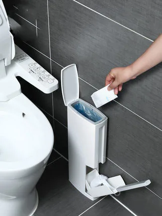 

Narrow seam toilet brush trash can paper basket integrated suit bathroom toilet free punch cleaning brush
