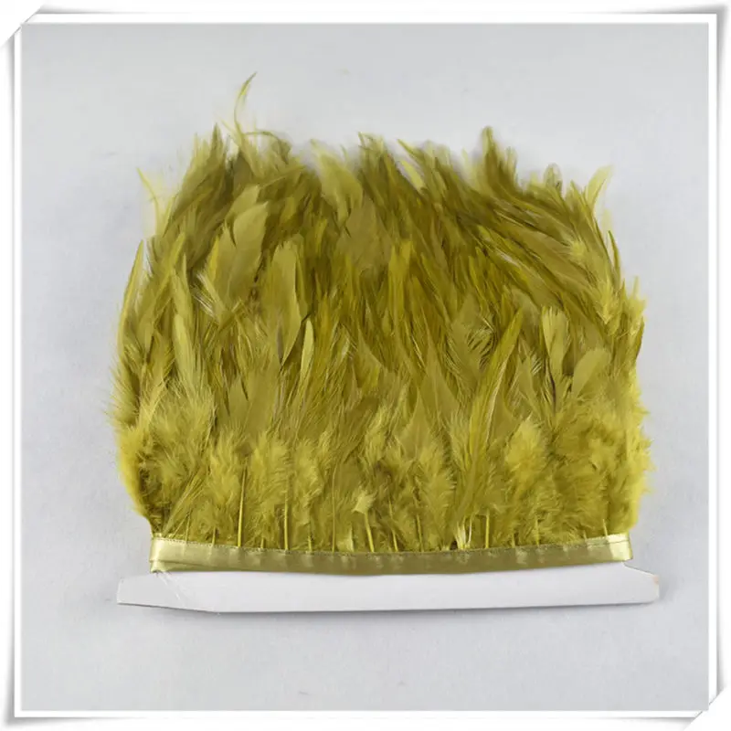 Army Green Красивый 1 ярд мульти Color10-15cm фазана перо планки рукоделие одежда свадебное украшение DIY куриные перья для рукоделия - Цвет: Army Green