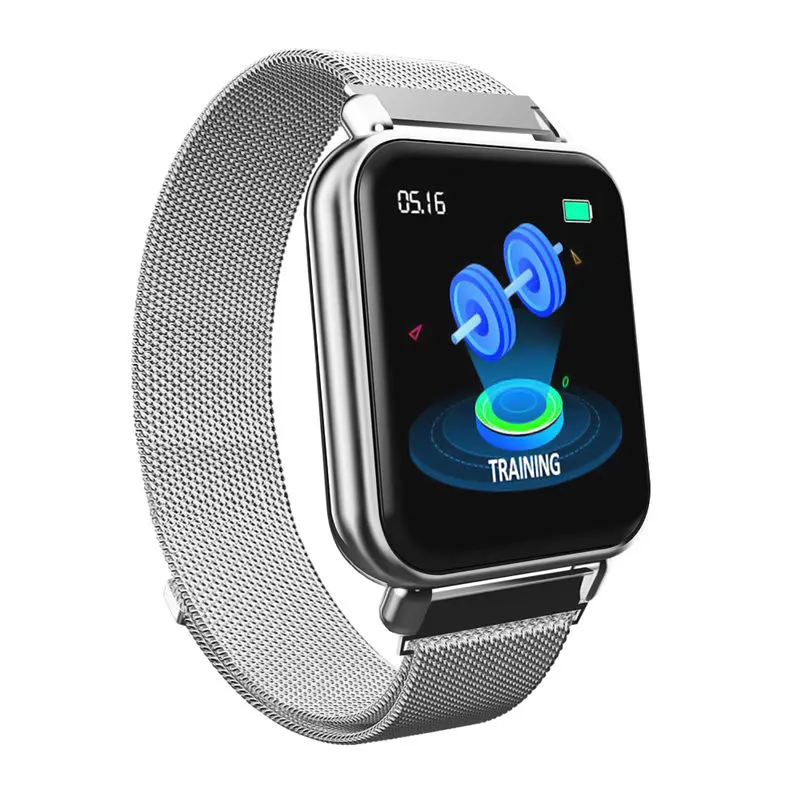 silver steel Умные часы Y6pro, монитор сердечного ритма, фитнес-трекер, цветной экран, спортивные Смарт-часы для IOS Android VS P70 P68 s226 - Цвет: silver steel