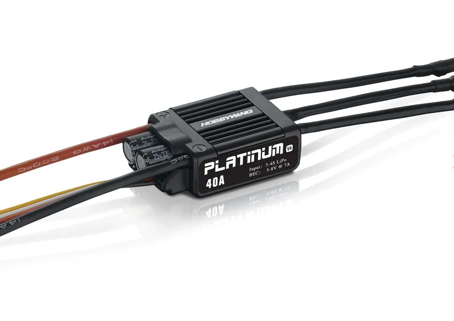 Hobbywing Platinum 25A V4 3 6S Lipo / 40A ESC 4S Бесщеточный Регулятор скорости для RCAircraft 450 480| |