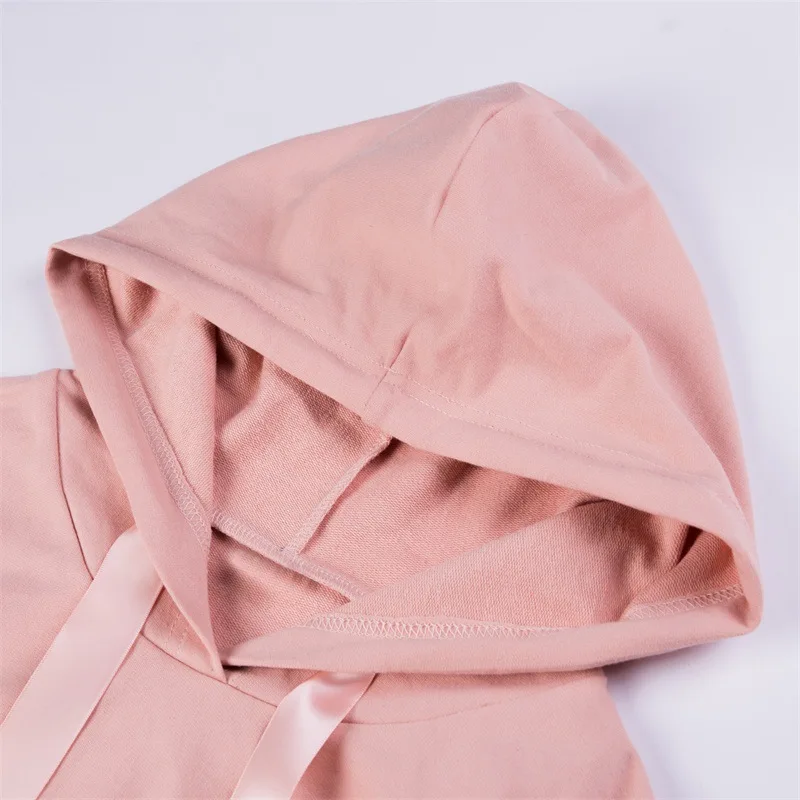 Осень 2019 спортивный костюм Толстовка на шнуровке женская уличная одежда