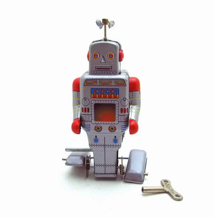 Винтажные детские игрушки оловянные роботы заводные домашняя коллекция Ретро