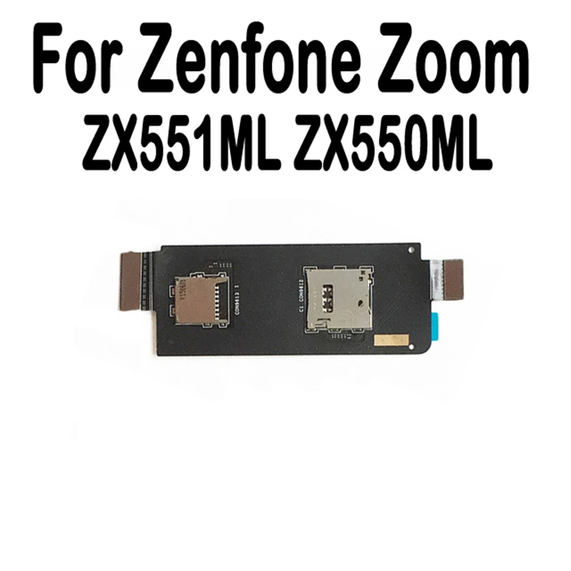 Zoom ZX551ML ZX550ML Разъем для sim-карты Слот держатель Гнездо считыватель гибкий кабель для ASUS Zenfone 2 ZE550ML 5 A500CG A501CG A500KL 6 A600CG A450CG зум - Цвет: Zoom ZX551ML ZX550ML
