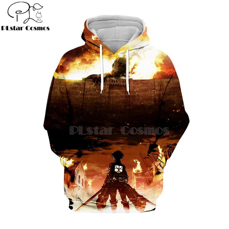 Атака на Титанов толстовки Shingeki no Kyojin Легион Косплей Костюм качество Eren Yeager 3d