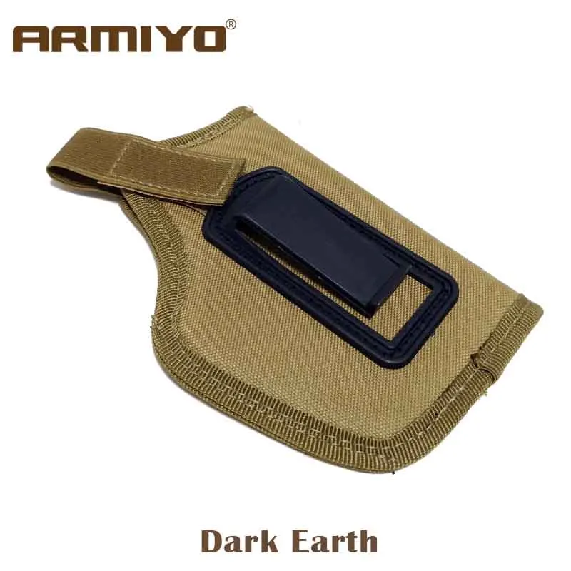 Dark Earth Armiyo невидимая тактическая компактная подкомпактная кобура для пистолета поясная пластиковая Зажимная сумка для пистолета аксессуары для охоты - Color: Dark Earth