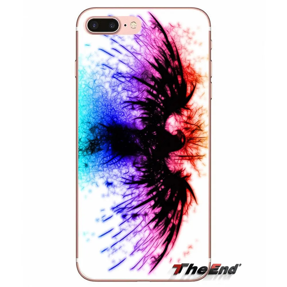 Мягкий чехол для iPhone X 4 4S 5 5S 5C SE 6 6S 7 8 Plus Samsung Galaxy J1 J3 J5 J7 A3 A5 2016 2017 The rising Fire Phoenix bird Art |