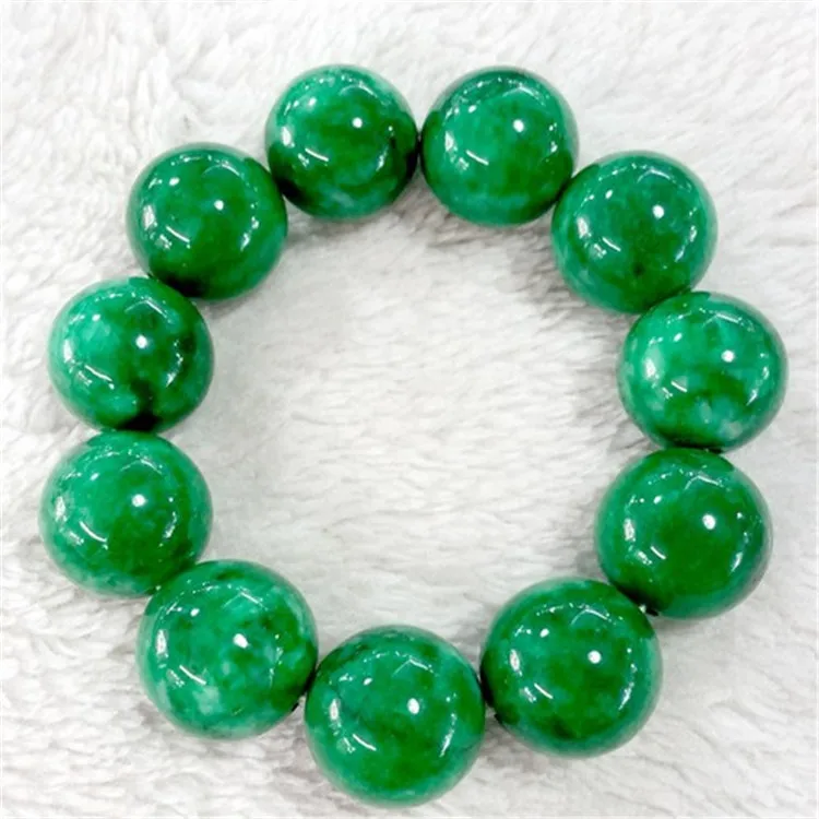 Natural green yu bracelet both male and female bead bracelet/ | Украшения и аксессуары