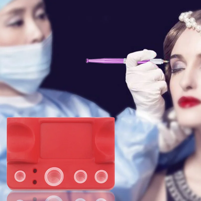 1 шт. микроблейдинг силиконовая пигментная чернильная чашка подставка для