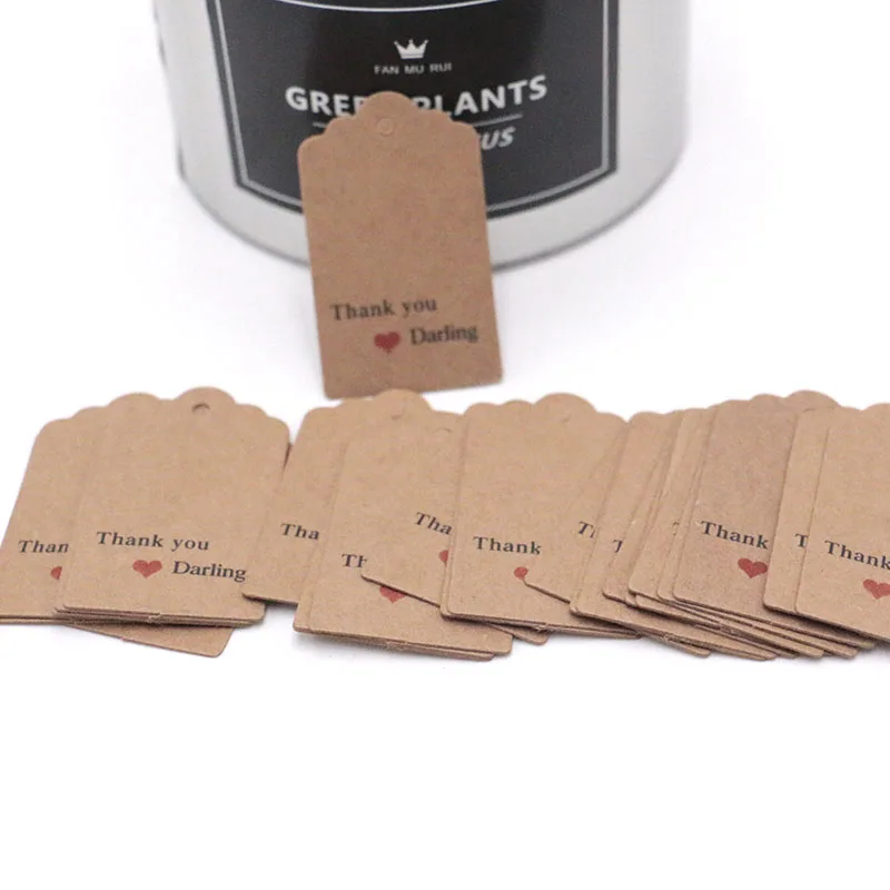 Pretty 200pcs/lot Kraft Paper/White/Black Price Tags for Clothes&ampToys 3x5cm 2x7cm Cute Size And Pattern Can Customize Logo | Украшения и