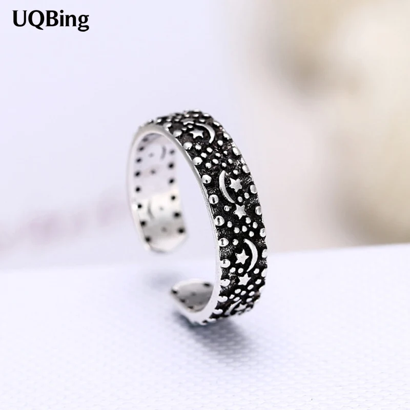 Женское кольцо из серебра 925 пробы с Луной и звездами|jewelry ring|jewelry ring moldjewelry display |