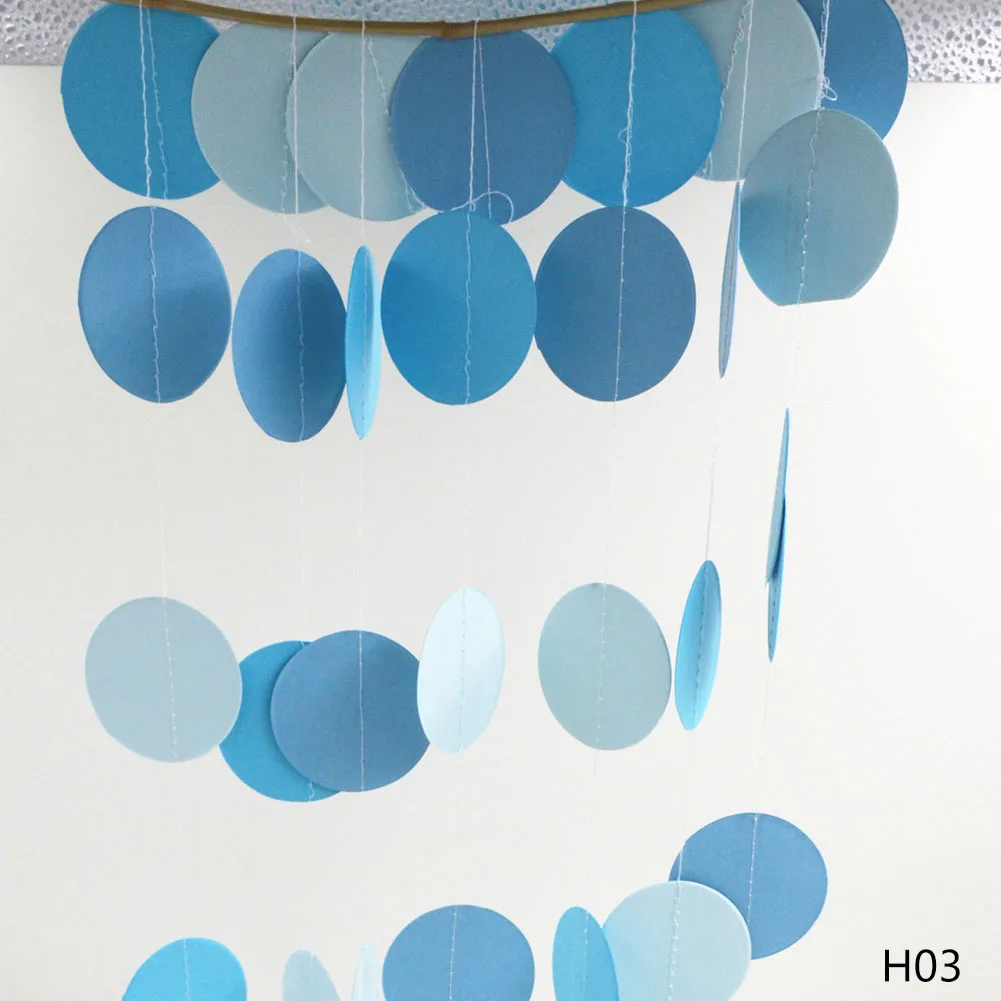 Разноцветные подвесные бумажные гирлянды 4 м Цветочный шнурок украшение для