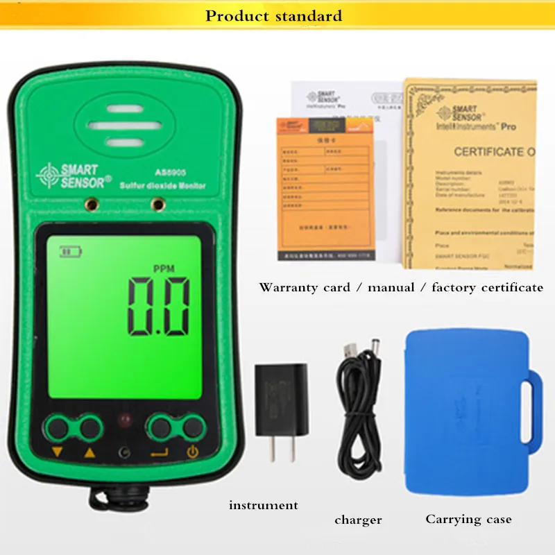 

AS8905 high-precision portable industrial sulfur dioxide gas detector tester meter SO2 Monitor analyzer