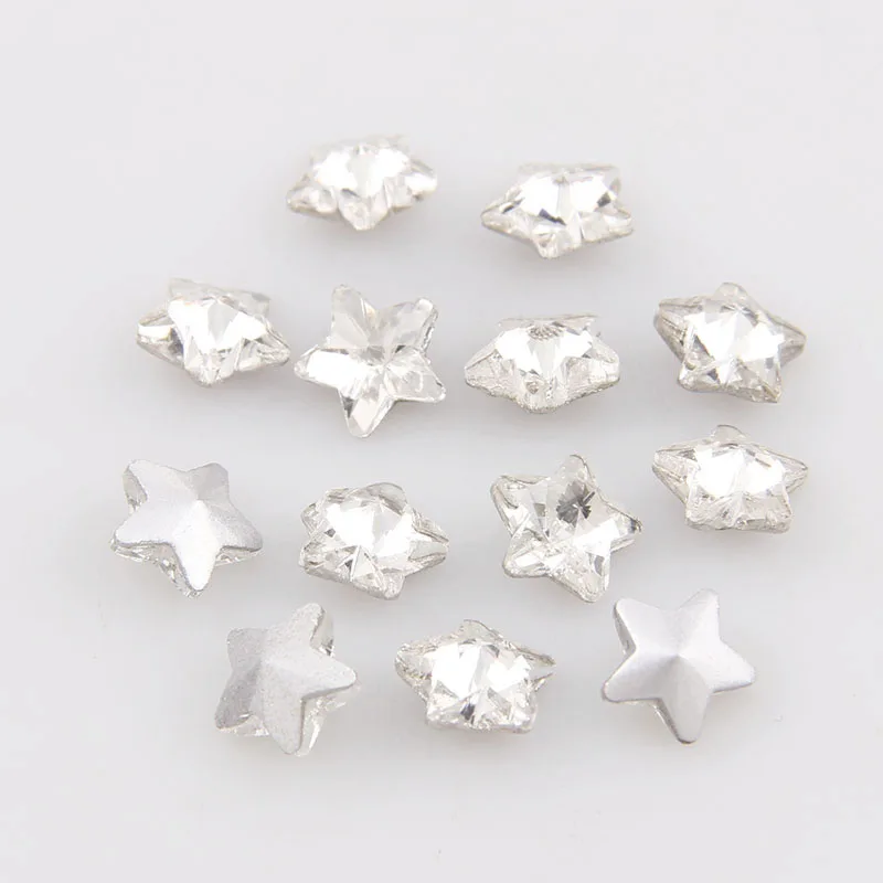 10 шт. прозрачные кристаллы стразы в форме звезды стеклянный камень сделай сам