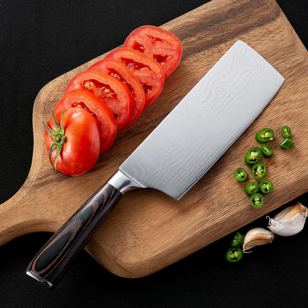 DAOMACHEN 7-дюймовый китайского шеф-повара нож для Разделки мяса мясника овощей Ножи