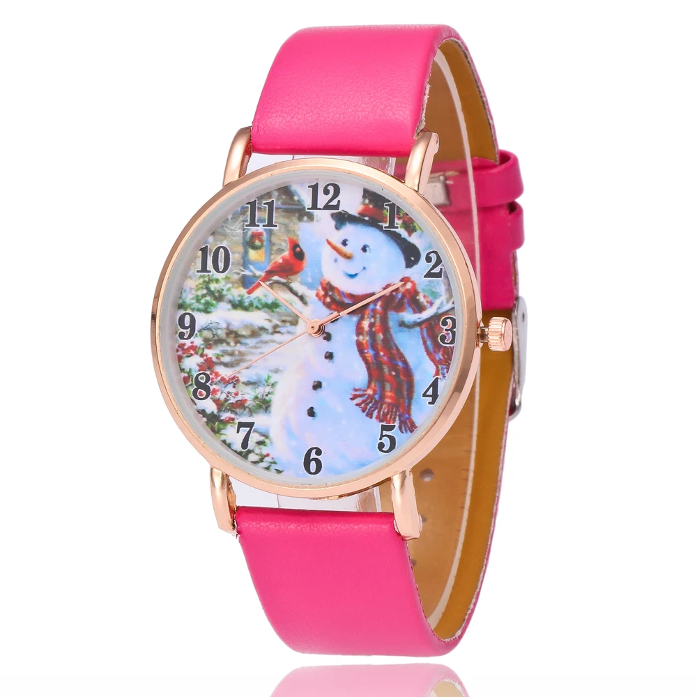 Горячая Распродажа брендовые Роскошные Детские Кварцевые часы с рождественским