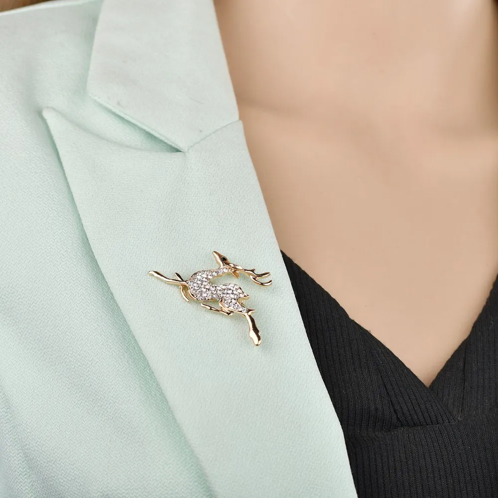 Cute Diy Brooch Pin for Women Girl Kids Gift Jewelry Scarf Denim Accessories Fashion Casual Vintage Brooches Pins Crystal Deer | Украшения
