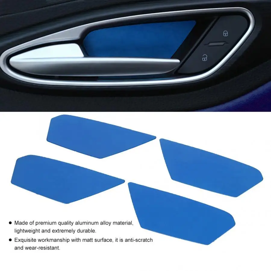 Синий интерьер дверные ручки стикер для выемки Накладка подходит Alfa Romeo Giulia 2017